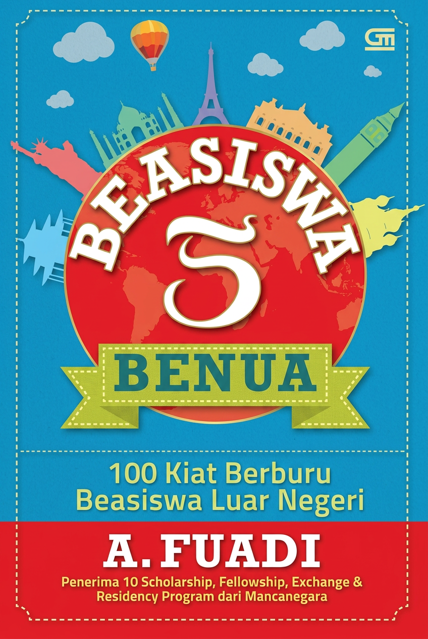 Sampul buku Beasiswa 5 Benua karya A. Fuadi